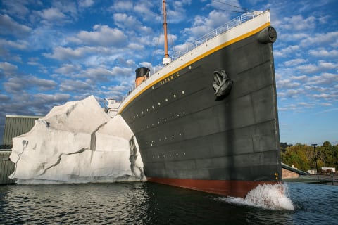 A replica Titanic in Pigeon Forge, Tennessee.