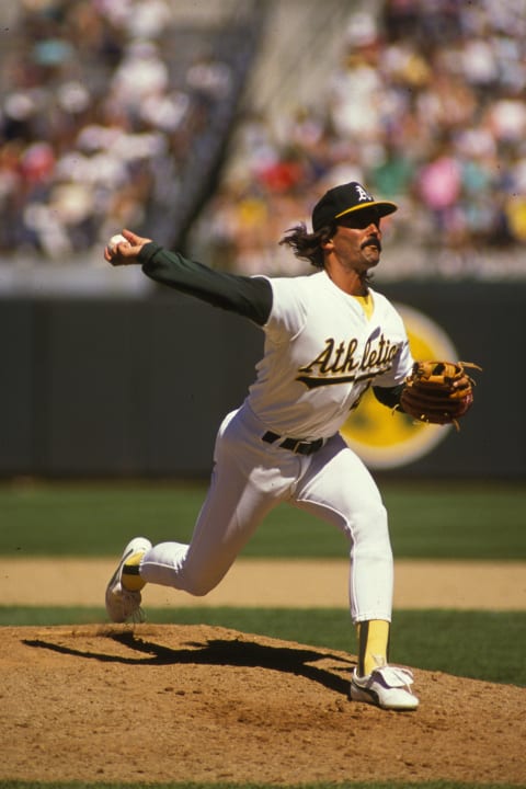 Dennis Eckersley's repertoire of pitches notched him an impressive career ERA of 3.50. 