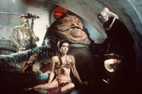 Moving Jabba around was a whole production in itself.