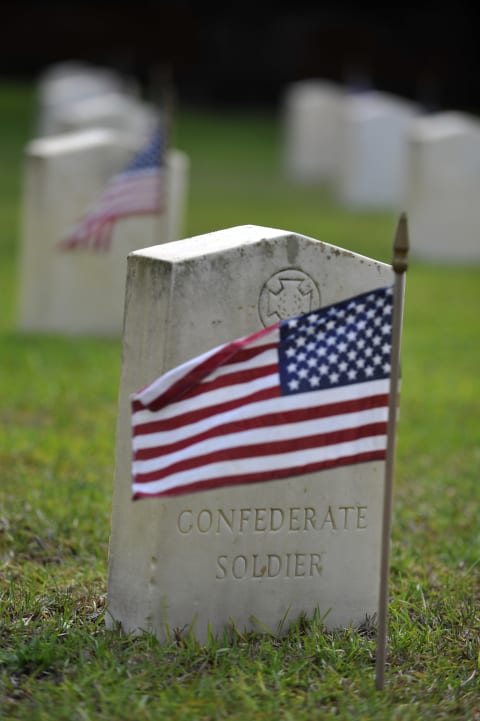 A national cemetery In Beaufort, South Carolina, prepares for Memorial Day weekend.