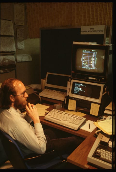 A scientist tracks radiation at Three Mile Island.