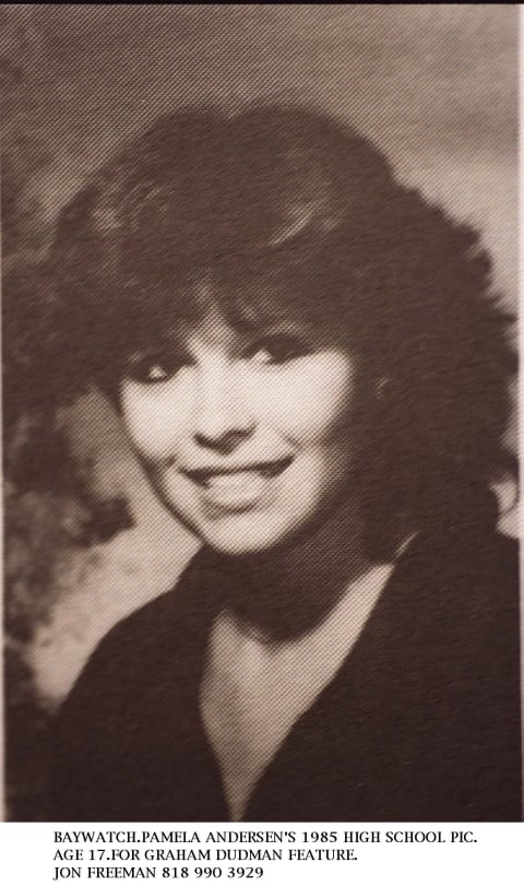 Anderson, as seen in her 1985 high school yearbook. 