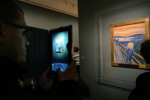 New York's Museum Of Modern Art displays Edvard Munch's 'The Scream'