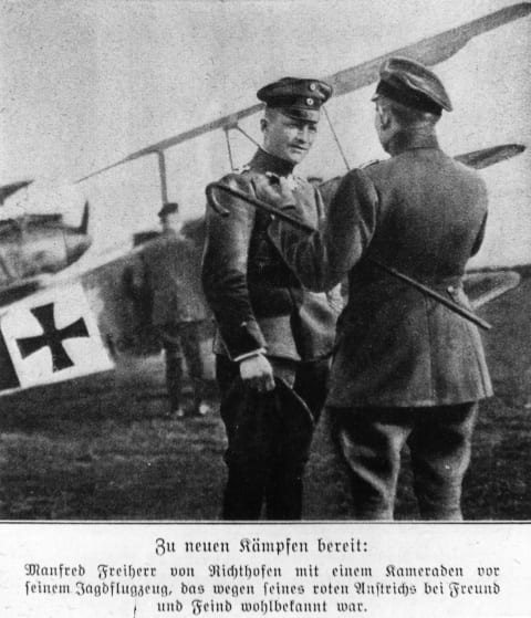 Manfred von Richthofen, a.k.a. "The Red Baron" (L)