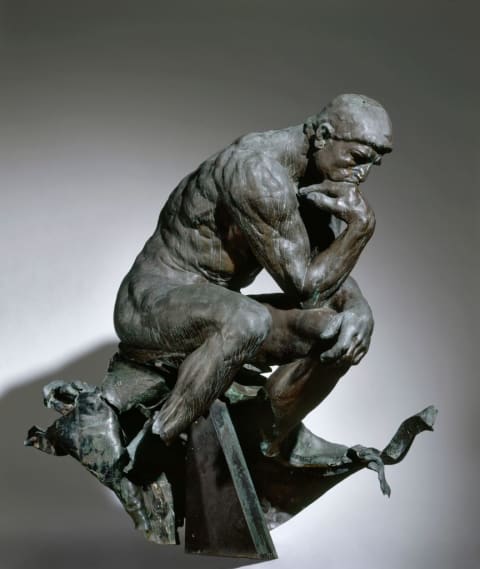 'The Thinker' by Auguste Rodin.