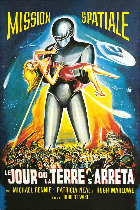 A French poster for the 1951 science fiction movie 'The Day the Earth Stood Still"