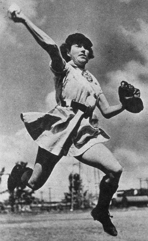 Alma Ziegler of the Grand Rapids Chicks in 1949.