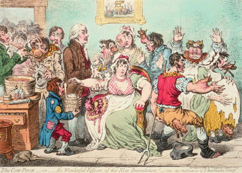 The Cow-Pock, or, The Wonderful Effects of the New Inoculation! by James Gillray