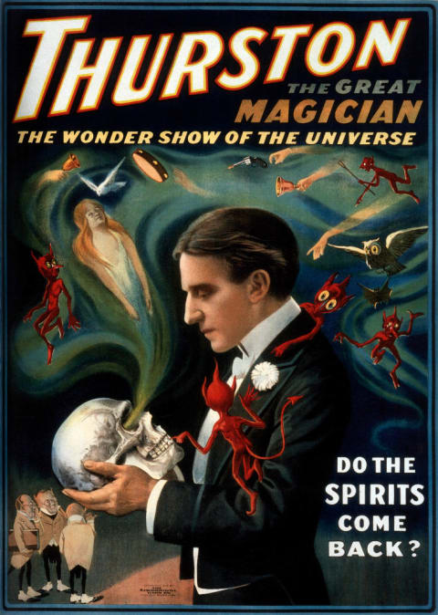 A poster for Howard Thurston's magic show.