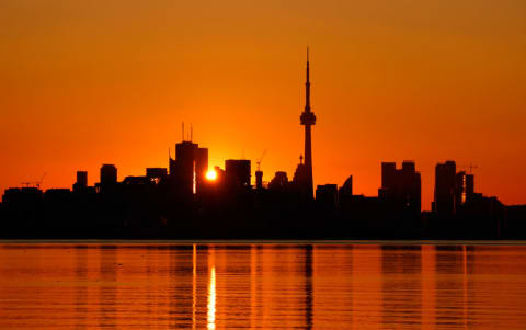 Sunrise in Toronto, Canada.