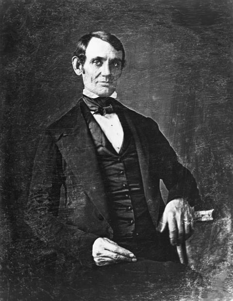 A portrait of Abraham Lincoln as a lawyer in Springfield. Illinois