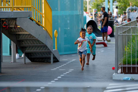 Kids running around (not an ADHD diagnostic criterion).