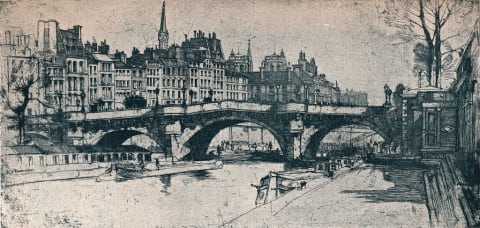 Pont Neuf: Plate One From The Paris Set', 1904.