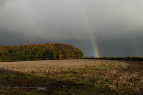 Rainbow over Maidstone, England.