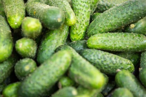 Not surprisingly, cucumbers go really well in a watermelon salad.