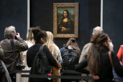 'Mona Lisa' at the Louvre.