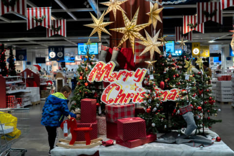 A department store Christmas display