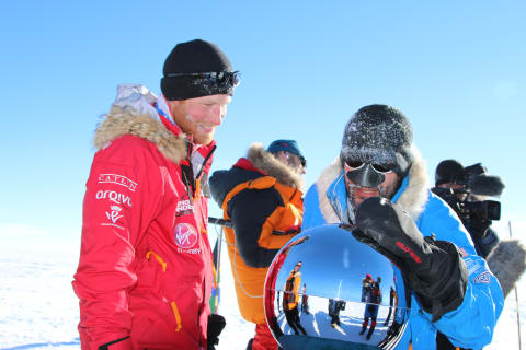 Prince Harry at the South Pole.