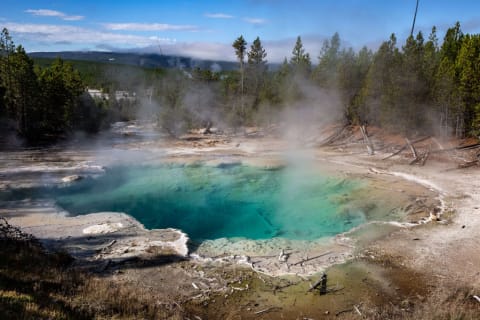 Yellowstone's geothermal pools indicate there's a sleeping supervolcano underground.