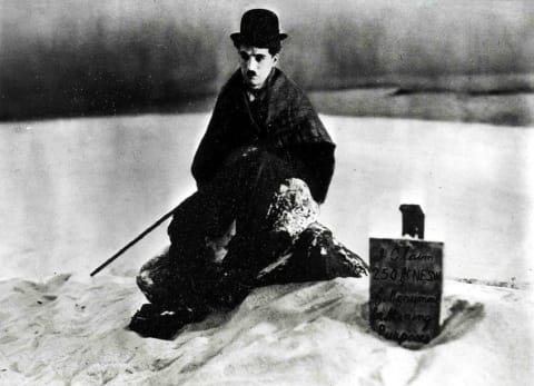 Charlie Chaplin in 'The Gold Rush.'