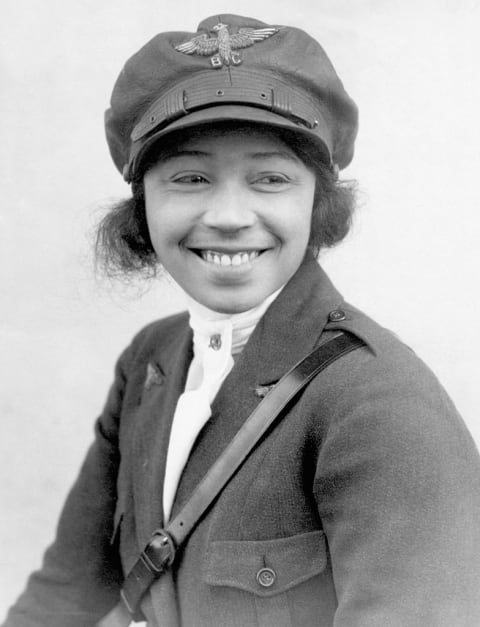 Portrait of pioneer aviator Bessie Coleman.