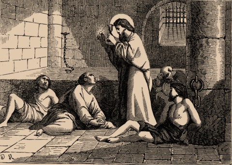 Saint Valentine as depicted in the 19th century.