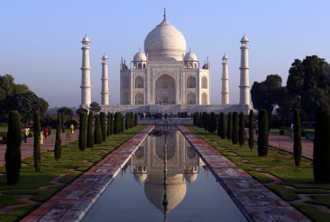 The Taj Mahal in Agra, India.