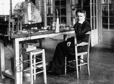 Marie Curie In Her Laboratory.