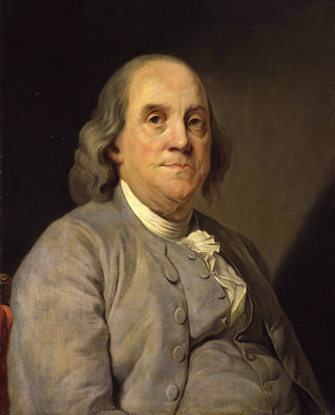 Benjamin Franklin by Joseph Siffred Duplessis.