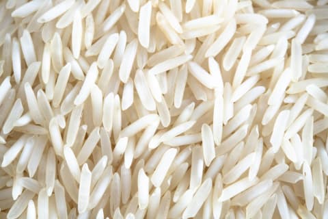 White basmati rice. 