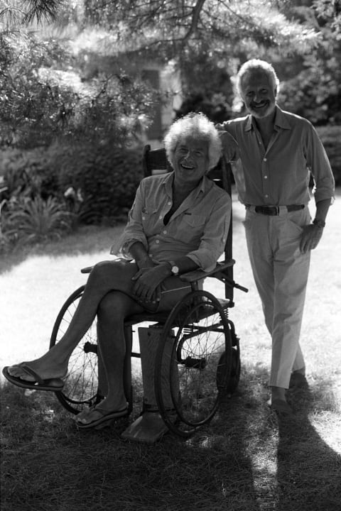 Joseph Heller convalesces with friend 'Speed' Vogel.