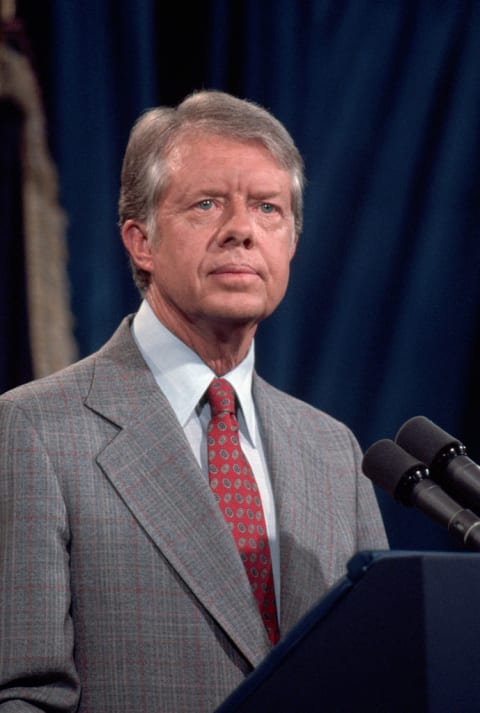 Jimmy Carter at a press conference in 1978.