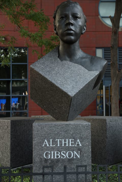 A sculpture honoring Althea Gibson was unveiled in 2022 at the USTA Billie Jean King National Tennis Center in Forest Hills, Queens, New York.