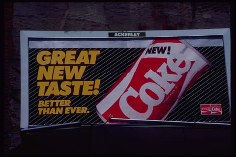 A billboard for New Coke.