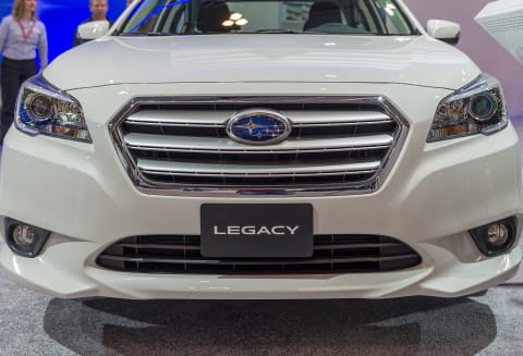 A Subaru Legacy at the 2015 Canadian International AutoShow.