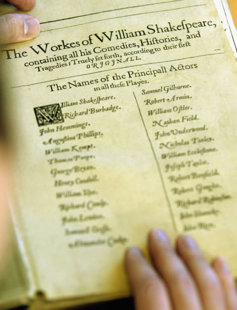 The names of the actors who performed in Shakespeare's plays was included in the First Folio.