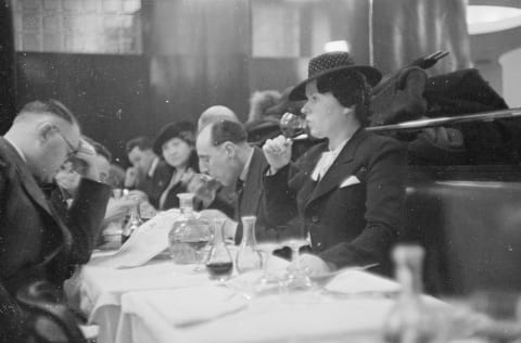 Getting sauced-up in Paris, 1940.