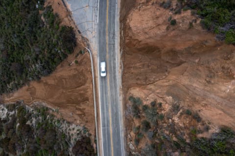 Severe storms made worse by the warming climate caused flooding and mudslides in California in 2023. 