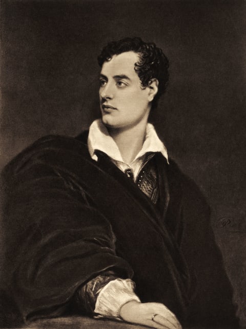 Portrait of George Gordon, Lord Byron.