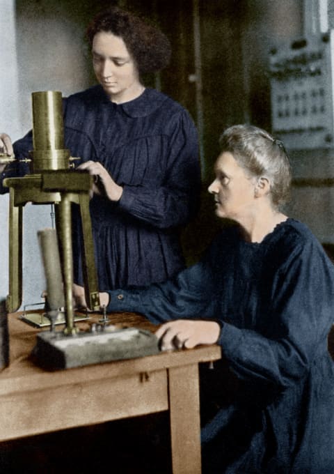 Marie Curie and her daughter Irène.