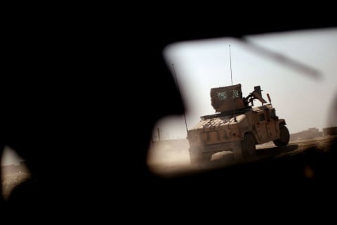 A U.S. military humvee in Baghdad.