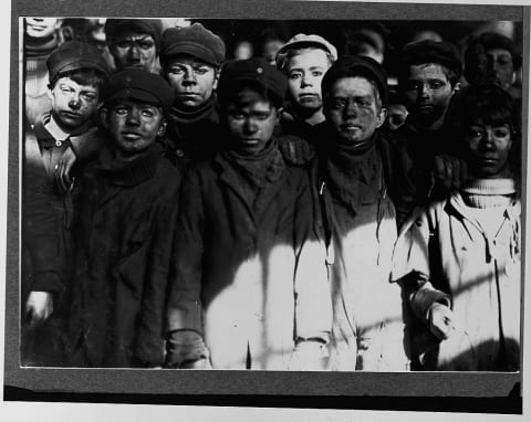 Young coal miners in the early 1900s.