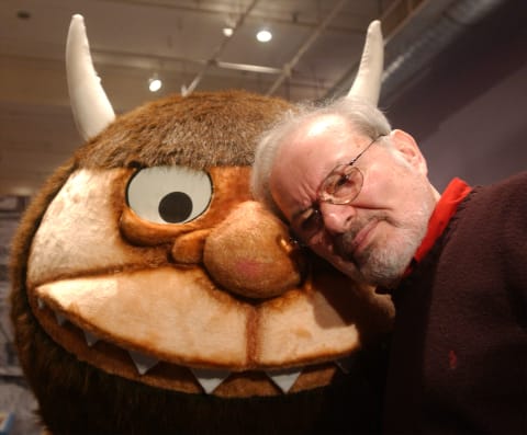 Maurice Sendak with one of the Wild Things from 'Where the Wild Things Are.'