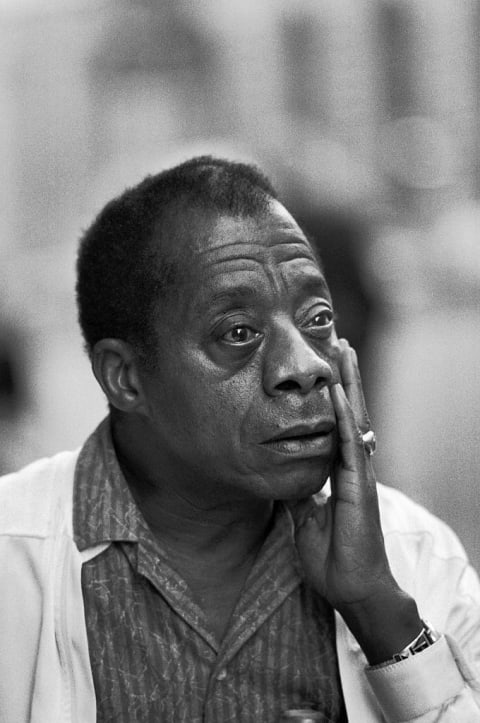 Portrait of writer James Baldwin.