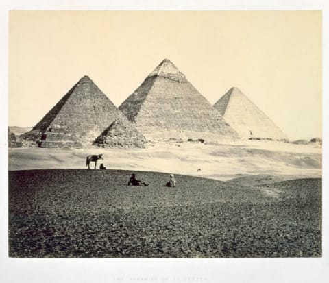 The Pyramids Of El-Geezeh From The South West' Egypt 1858.