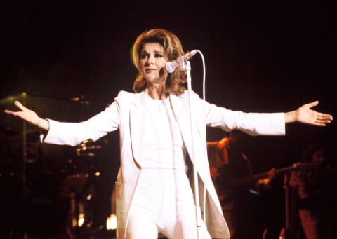 Celine Dion performing in 1996.