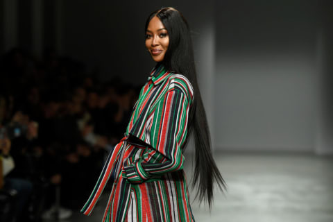 Supermodel Naomi Campbell developed her famous runway strut with help from Ninja.