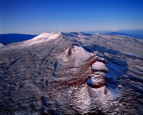 Snow-dusted Mauna Kea on Hawaii's Big Island.