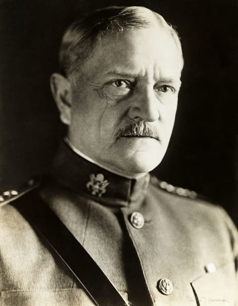 General John J. Pershing is technically outranked by George Washington.