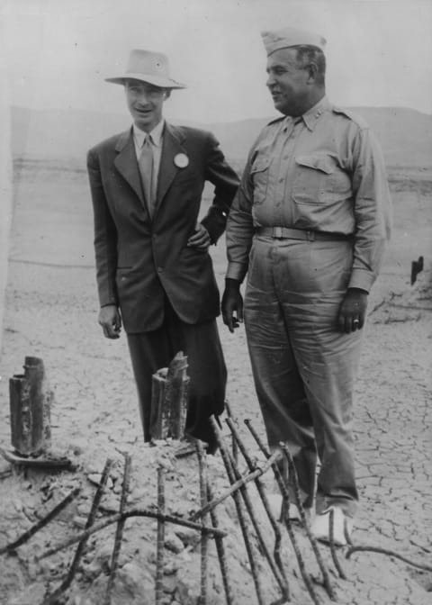 Robert Oppenheimer and Leslie R. Groves